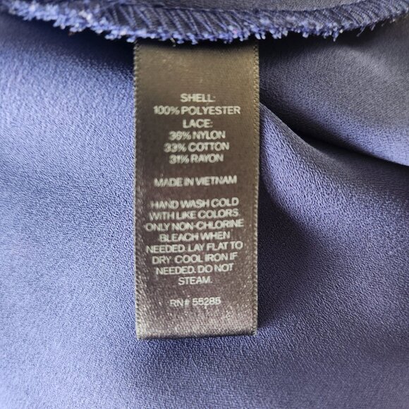 Express Navy Lace Yoke Portofino Shirt – Slim Fit – Size L - Picture 7 of 7